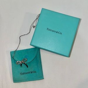 Tiffany & Co. bow pendant necklace